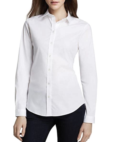 Dior white button blouse